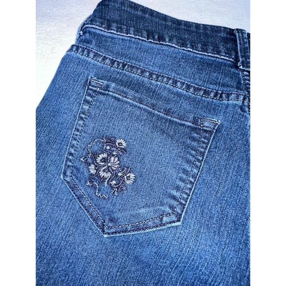 Riders Lee Jeans Size 8 Solid Blue Denim - Picture 8 of 14